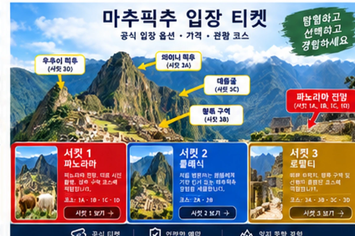 마추픽추입장권: 입장료및공식코스 마추픽추입장권: 입장료및공식코스
